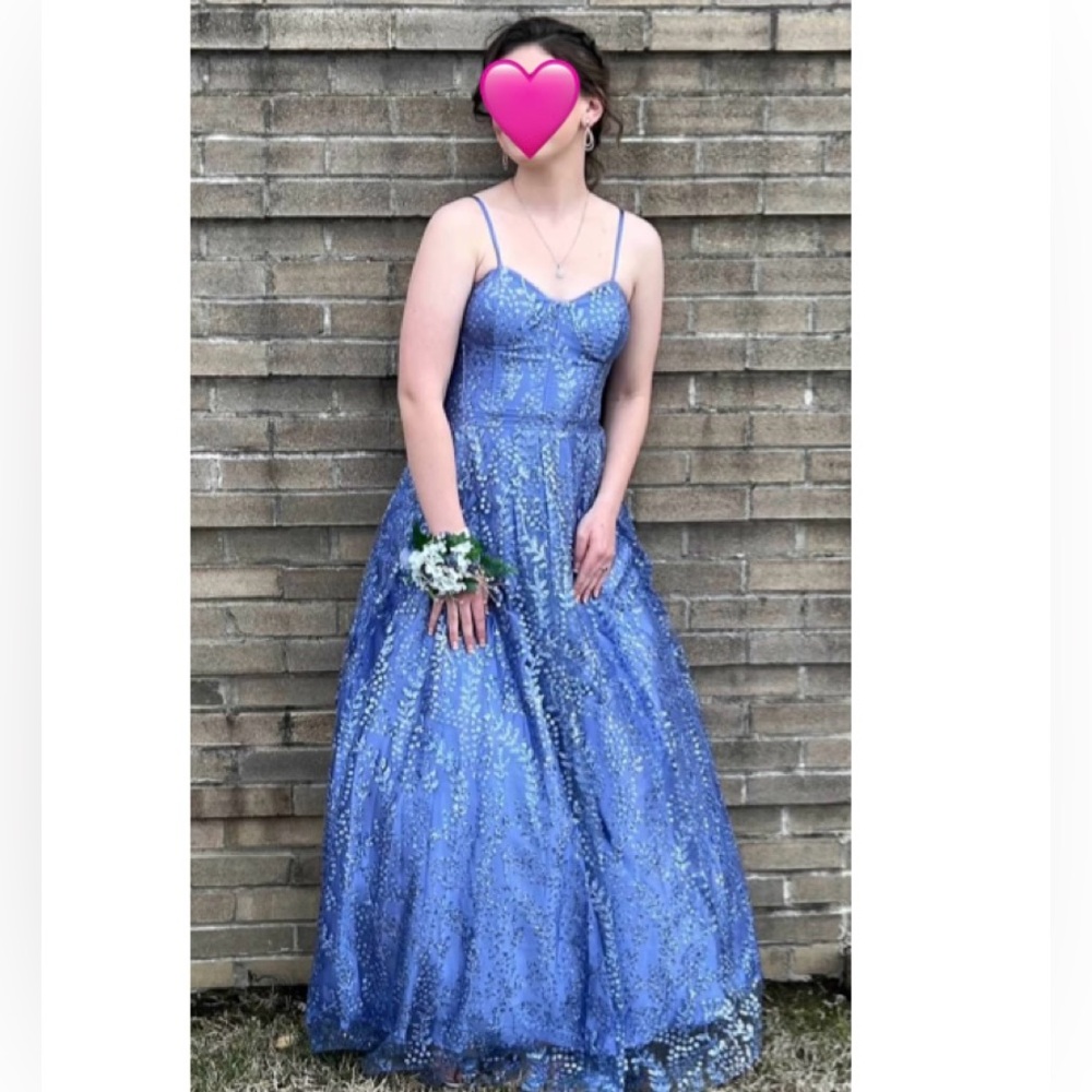 Periwinkle Sparkling Full Prom/ Formal Dress